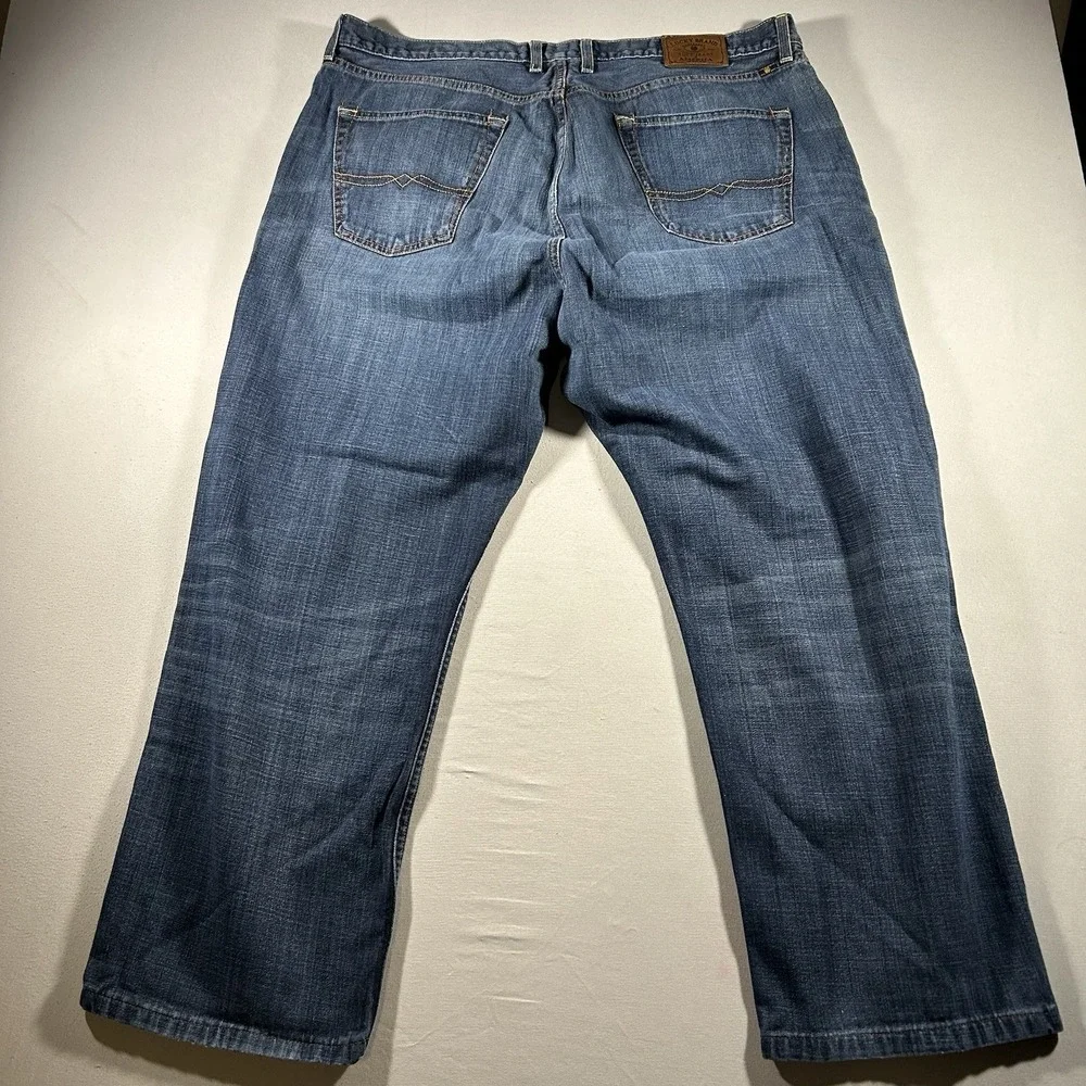 Lucky Brand 181 Relaxed Straight Jeans Mens 42x30 Premium Denim Wash